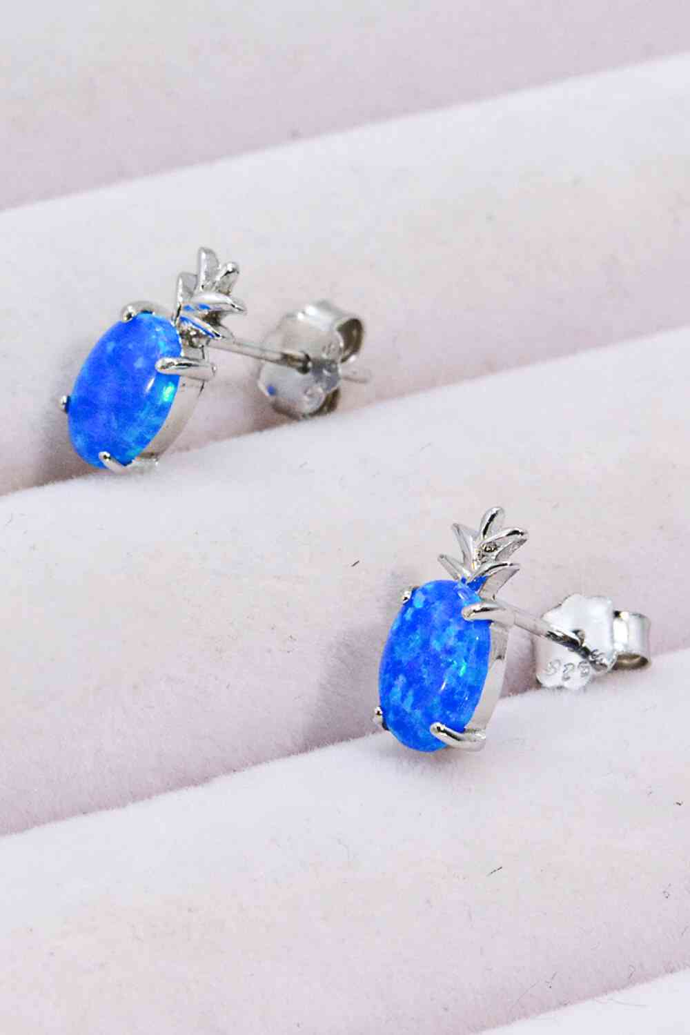 Opal Pineapple Platinum-Plated Earrings - Damned Threads